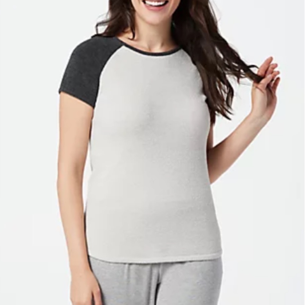 Barefoot Dreams - CozyChic Ultra Lite Raglan Baseball Tee S:L NWT